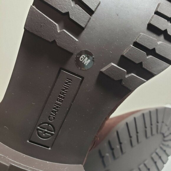 Giani Bernini Womens Brown Leather Slip On Almond Toe Booties Ankle Boots Sz 6M - Picture 7 of 9